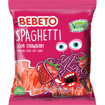 Конфеты жевательные Bebeto "Спагетти. Клубника" 80 г (8690146679516) Конфеты жевательные Bebeto "Спагетти. Клубника" 80 г (8690146679516)