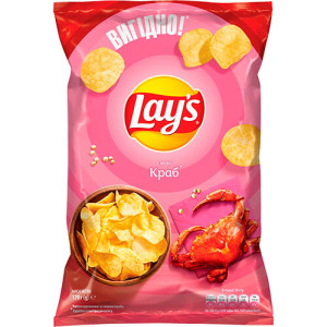 Чипсы картофельные Lay's со вкусом краба 170 г (4823063125338)