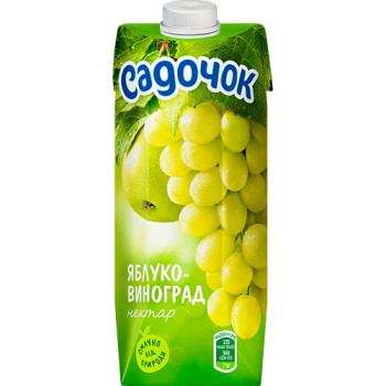 Нектар Садочок Яблучно-виноградний 0,5 л (4820001449624)