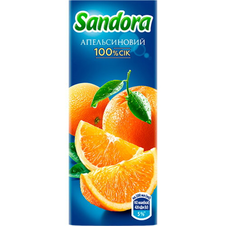 Сок Sandora апельсиновый 0,2 л (4823063126397)
