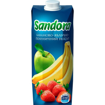 Нектар Sandora бананово-яблучно-полуничний 0,5 л (4823063109017)