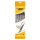 Ручка кулькова BIC Round Stic чорна 4 шт (3086123466135)