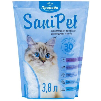 Наполнитель для кошачьего туалета Природа Sani Pet силикагелевый 3.8 л