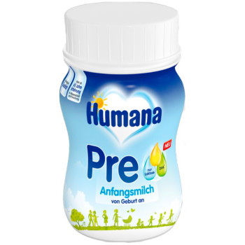Жидкая молочная смесь Humana PRE с LC PUFA для детей с рождения, 90 мл (4031244001672) Жидкая молочная смесь Humana PRE с LC PUFA для детей с рождения, 90 мл (4031244001672)