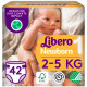 Подгузники Libero Newborn 2-5 кг Размер 1, 42 шт. (7322541884004)