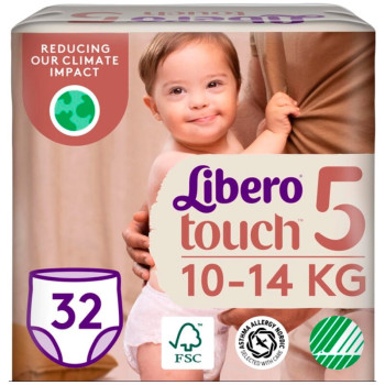 Подгузники-трусики Libero Touch Pants 10-14 кг Размер 5, 32 шт (7322541739571)