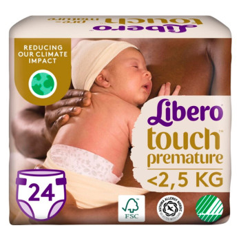Подгузники Libero Touch Prema от 0 до 2,5 кг Размер 0, 24 шт. (7322541069999)