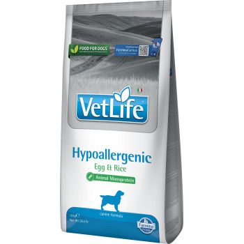 Farmina Vet Life Hypoallergenic Egg&Rice - сухой диетический корм Фармина для собак при пищевой аллергии, 12 кг