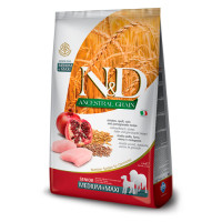 Farmina N&D Low Grain Senior Medium & Maxi - низькозерновий корм Farmina для собак середніх і великих порід віком від 7 років, курка з гранатом, 2,5 кг