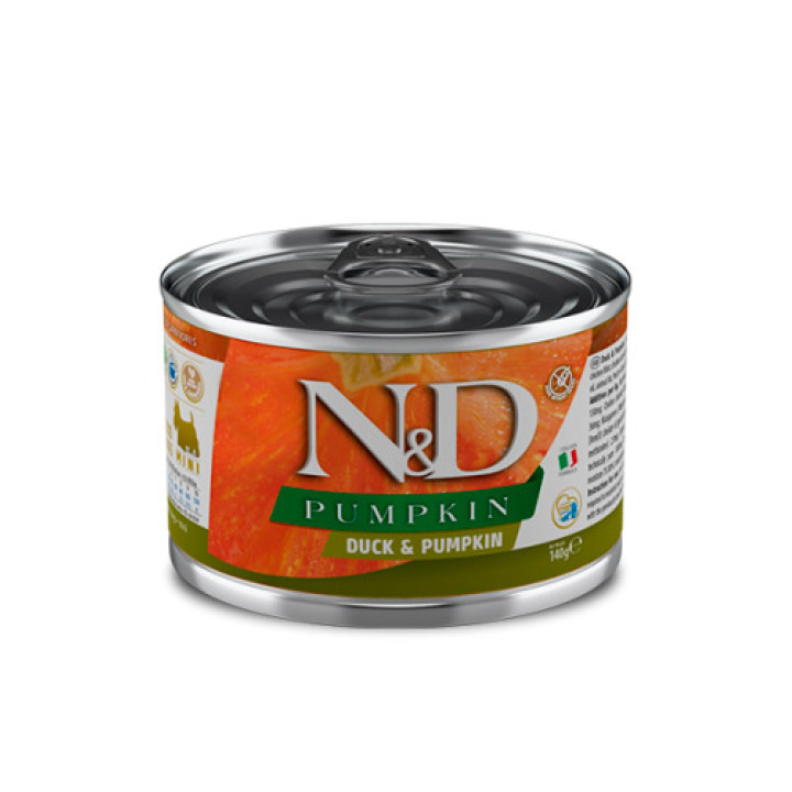 Farmina N&D Grain Free Pumpkin Duck Adult Mini - вологий корм Farmina для собак беззерновий з гарбузом та качкою, 140 г