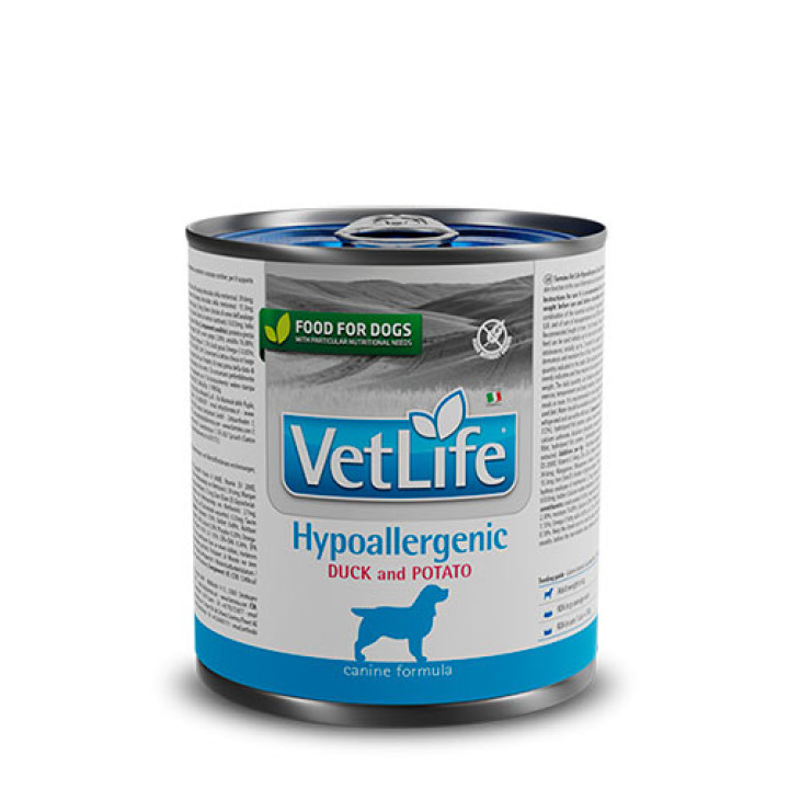 Farmina Vet Life Hypoallergenic Duck & Potato - влажный корм Фармина для собак при пищевой аллергии, 300 г
