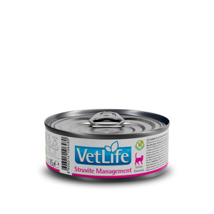 Farmina Vet Life Management Struvite - влажный диетический корм Фармина для кошек для лечения и профилактики рецидивов струвитных уролитов, 85 г