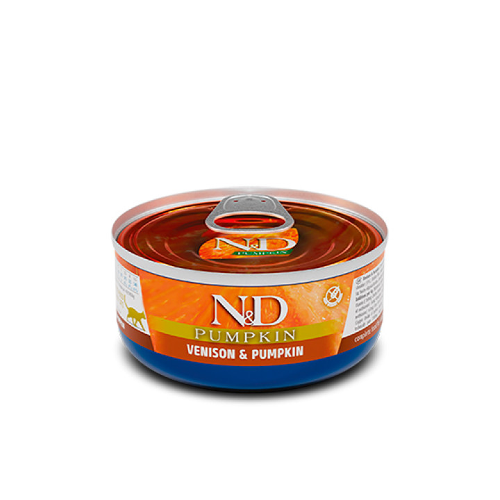 Farmina N&D Grain Free Pumpkin Venison Adult - вологий корм Farmina для кішок беззерновий з олениною та гарбузом, 70 г