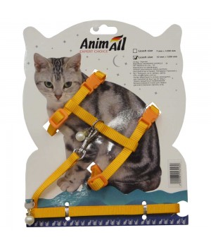 Поводок+шлея AnimAll на блистере для кота, 7х1200 мм