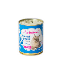 Консерва Леопольд для котов, рацион с птицей, 360 г