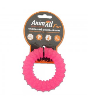 Іграшка AnimAll Fun кільце з шипами, коралове, 9 см