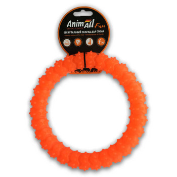 Игрушка AnimAll Fun кольцо с шипами, оранжевое, 20 см