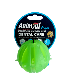 Игрушка AnimAll Fun для собак, мяч Вкусняшка, 5 см, зеленая