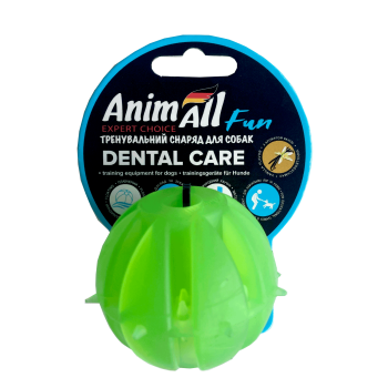 Игрушка AnimAll Fun для собак, мяч Вкусняшка, 5 см, зеленая