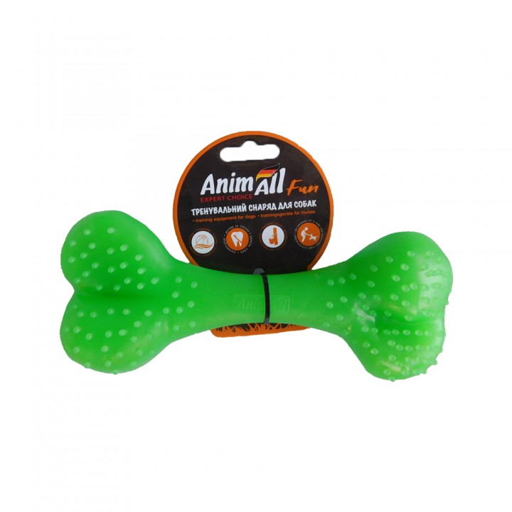 Игрушка AnimAll Fun кость, зеленая, 25 см