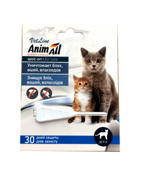АнимАлл ВетЛайн спот он для котов и малых пород собак до 4 кг (0,5 мл)