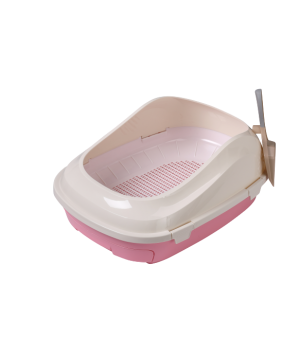 Туалет с сеткой AnimAll P 1061 для взрослых кошек, 56×40×21, розовый