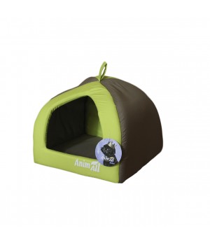 Домик AnimAll Wendy M для собак, зелёный, 41×41×32 см