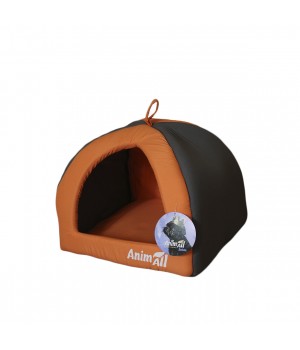 Домик AnimAll Wendy S для собак, оранжевый, 38×38×29 см
