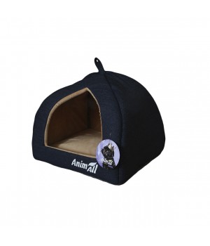 Домик AnimAll Piter M для собак, тёмно-синий, 41×41×32 см