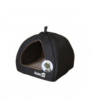 Домик AnimAll Piter M для собак, серый, 41×41×32 см