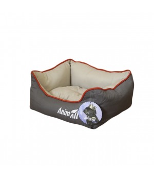 Лежак AnimAll Nena S для собак, серый, 45×35×16 см