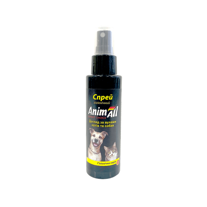 Гигиенический спрей-лосьон AnimAll для ушей кошек и собак, 100 мл