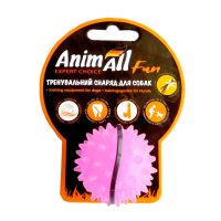 Игрушка AnimAll Fun мяч каштан для собак, 5 см, фиолетовая