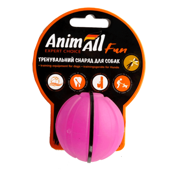 Игрушка AnimAll Fun тренировочный мяч для собак, 5 см, фиолетовая