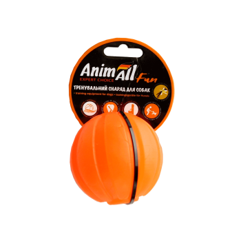 Іграшка AnimAll Fun тренувальний м&apos;яч для собак, 7 см, помаранчева