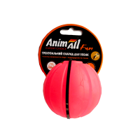 Іграшка AnimAll Fun тренувальний м'яч для собак, 7 см, коралова