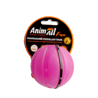 Іграшка AnimAll Fun тренувальний м'яч для собак, 7 см, фіолетова