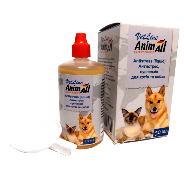 Суспензия AnimAll VetLine Антистресc для котов и собак, 50 мл