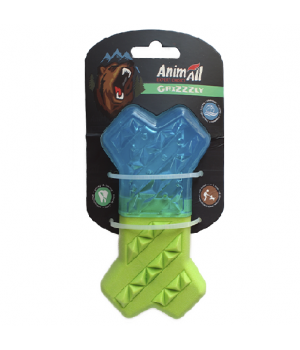 Игрушка AnimAll GrizZzly для собак, косточка охлаждающая, 13.5×7.4 см