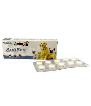Таблетки AnimAll VetLine AntiSex для собак і котів, 10 таб