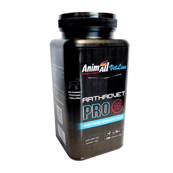 Хондропротектор AnimAll VetLine Arthrovet PRO для крупных пород собак 2 г × 250 табл