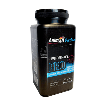 Витамины AnimAll VetLine Hair Skin PRO для крупных пород  собак  2 г × 250 табл