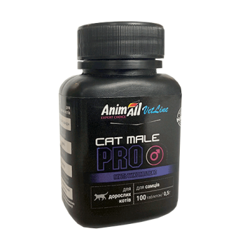 Витамины AnimAll VetLine CAT MALE PRO для взрослых котов (самцов)  0.5 г × 100 табл