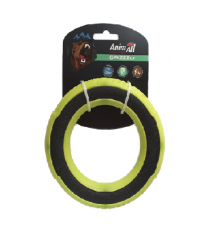 Игрушка AnimAll GrizZzly для собак, супер-кольцо, зеленое, 15 см