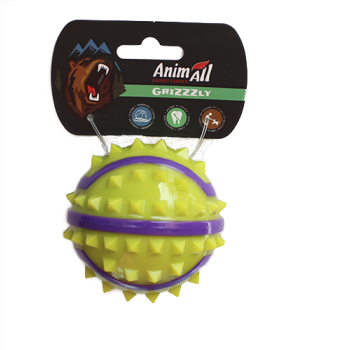 Игрушка AnimAll GrizZzly для собак, мяч с шипами, 8.4 см