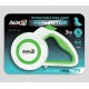Поводок-рулетка AnimAll Reflector для собак весом до 15 кг, 3 м, салатово-белая