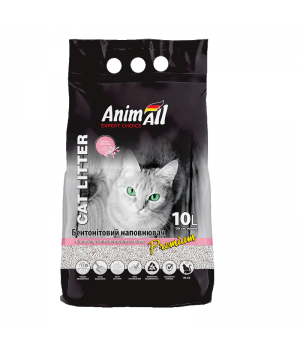 Бентонитовый наполнитель AnimAll Premium Baby Powder с ароматом детской пудры, для кошек, 10 л