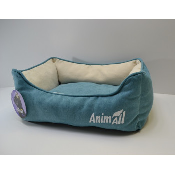 Лежанка AnimAll Nena Velours Breeze, бежево-бирюзовый, 45×35×16