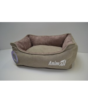 Лежанка AnimAll Nena S VELOURS BEIGE для собак і котів, бежевий, 45×35×16 см