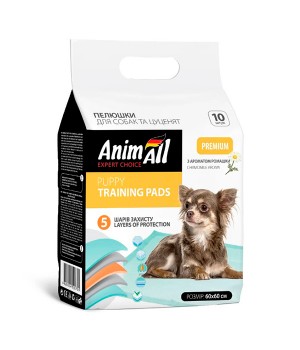Пеленки AnimAll с ароматом ромашки 60х60 см, 10 шт